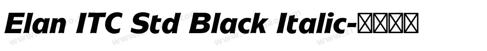 Elan ITC Std Black Italic字体转换